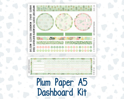 Kit 0256 - A5 - Plum Paper - Dashboard Kit - March - Froggy Luck