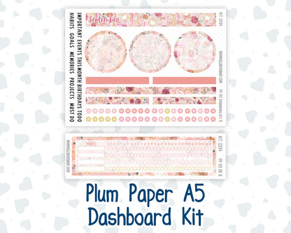Kit 0294 - A5 - Plum Paper - Dashboard Kit - September - Rosy Reveria