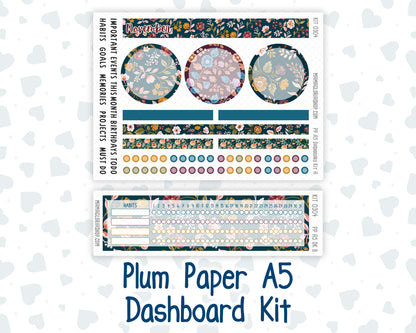 Kit 0304 - A5 - Plum Paper - Dashboard Kit - November - Autumn In Bloom