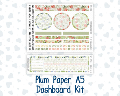 Kit 0295 - A5 - Plum Paper - Dashboard Kit - September - Apple Harvest