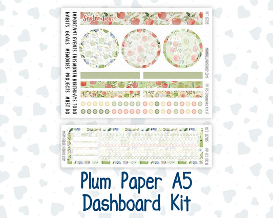 Kit 0295 - A5 - Plum Paper - Dashboard Kit - September - Apple Harvest