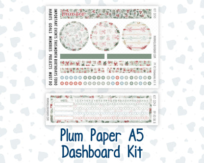 Kit 0245 - A5 - Plum Paper - Dashboard Kit - December - Vintage Christmas