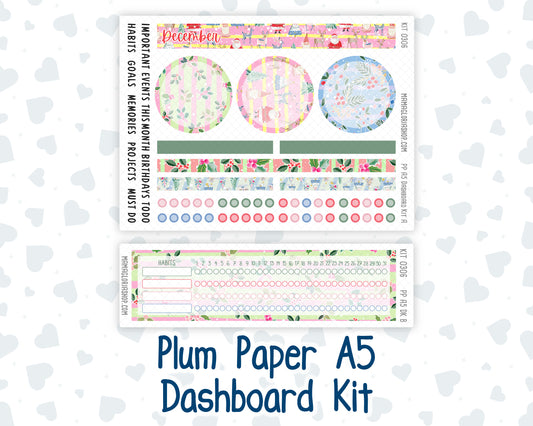 Kit 0306 - A5 - Plum Paper - Dashboard Kit - December - Jolly Mischief