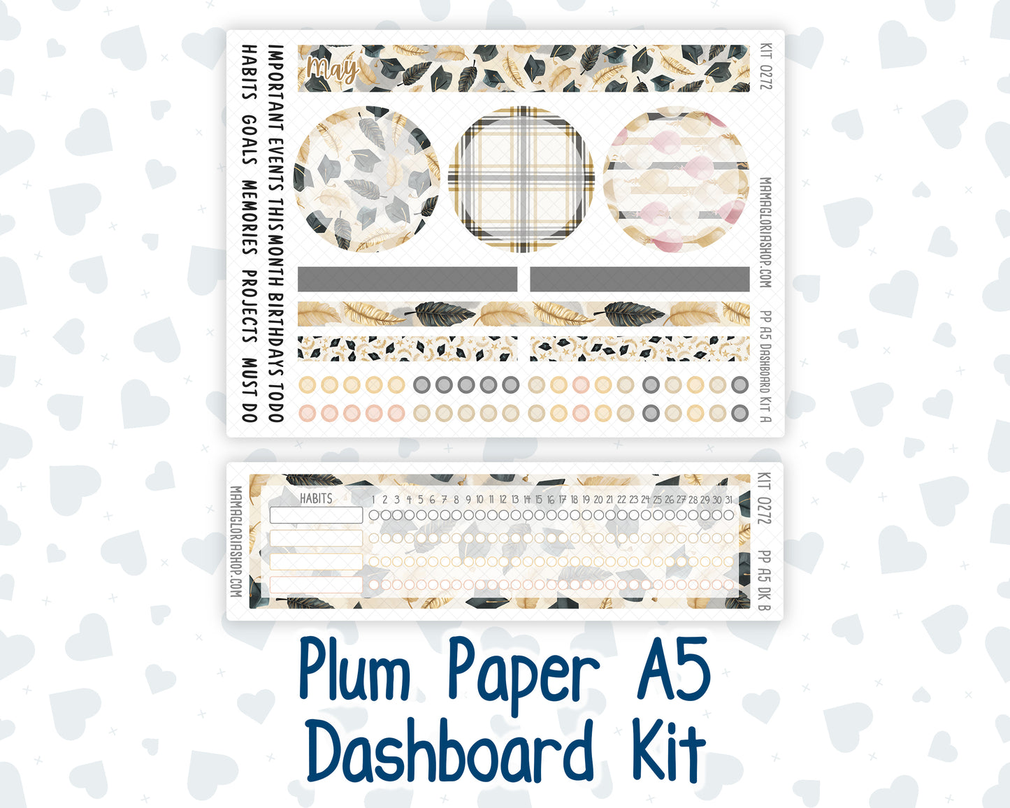 Kit 0272 - A5 - Plum Paper - Dashboard Kit - May - Graduation