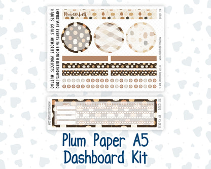 Kit 0303 - A5 - Plum Paper - Dashboard Kit - November - Into The Woods