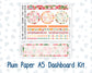 Kit 0271 - A5 - Plum Paper - Dashboard Kit - June - Strawberry Shore