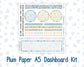 Kit 0265 - A5 - Plum Paper - Dashboard Kit - May - Honeybee Sky