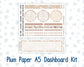 Kit 0301 - A5 - Plum Paper - Dashboard Kit - November - Sunday Comfort