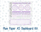 Kit 0263 - A5 - Plum Paper - Dashboard Kit - April - Lavender Drift