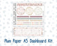 Kit 0293 - A5 - Plum Paper - Dashboard Kit - September - Fleur de Provence