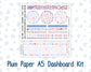 Kit 0273 - A5 - Plum Paper - Dashboard Kit - July - Americana In Bloom