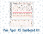 Kit 0297 - A5 - Plum Paper - Dashboard Kit - October - Pink Spell