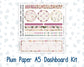 Kit 0307 - A5 - Plum Paper - Dashboard Kit - December - Velvet Hearth