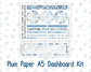 Kit 0249 - A5 - Plum Paper - Dashboard Kit - January - Icy Lace