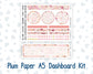 Kit 0294 - A5 - Plum Paper - Dashboard Kit - September - Rosy Reveria