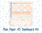 Kit 0228 - A5 - Plum Paper - Dashboard Kit - August - Just Peachy