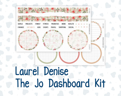 Kit 0308 - Laurel Denise The Jo Planner - Dashboard Kit - December - Knit & Holly