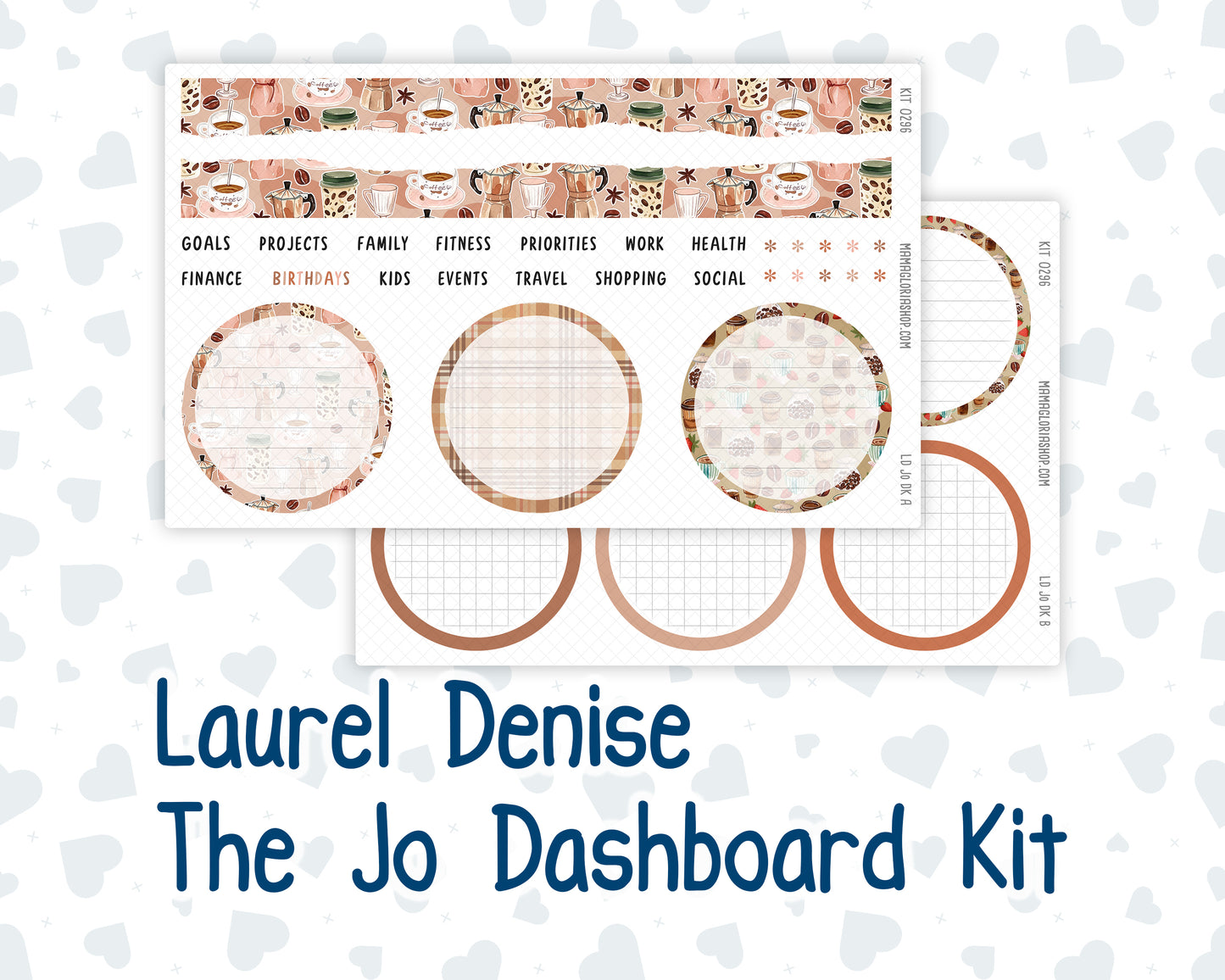 Kit 0296 - Laurel Denise The Jo Planner - Dashboard Kit - September - Coffee Break