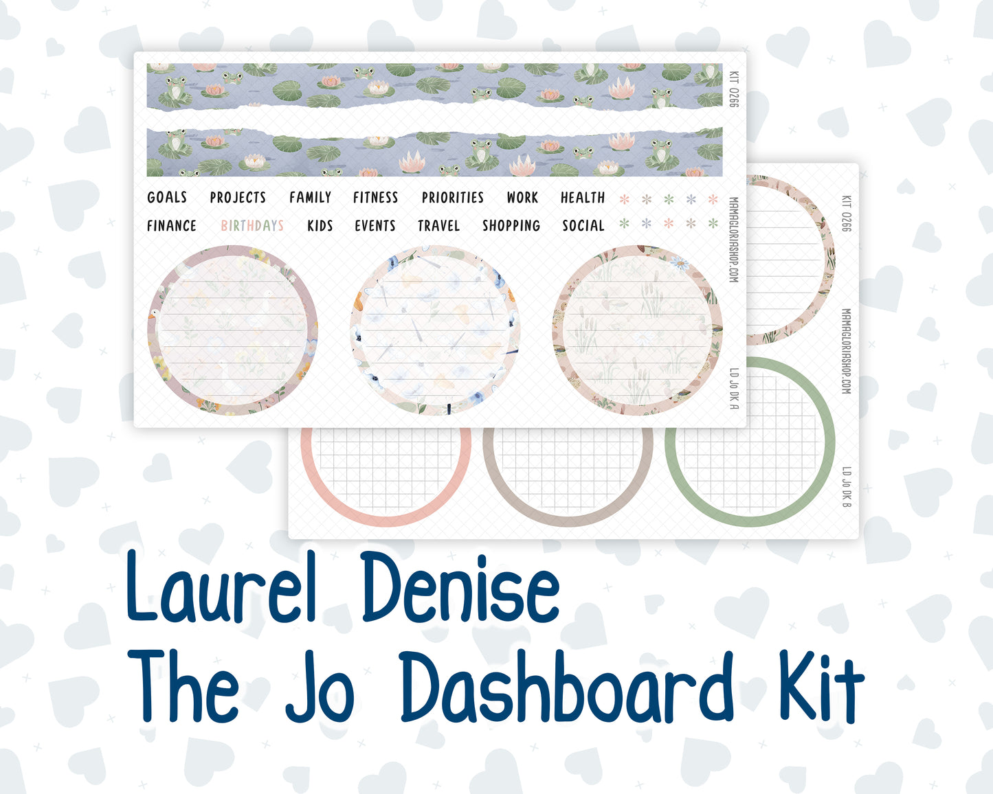 Kit 0266 - Laurel Denise The Jo Planner - Dashboard Kit - May - Froggy Lake Picnic