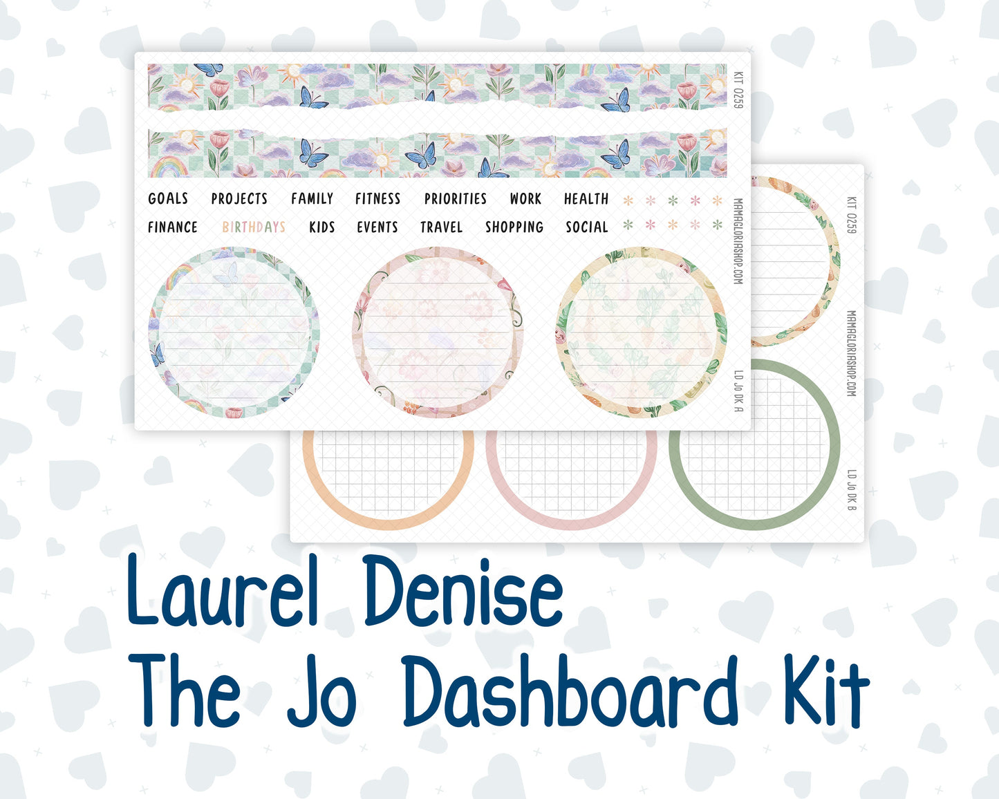 Kit 0259 - Laurel Denise The Jo Planner - Dashboard Kit - March - Spring Garden Chores