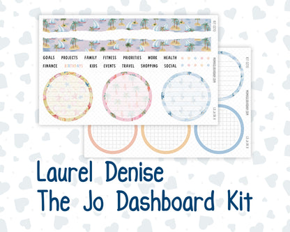 Kit 0270 - Laurel Denise The Jo Planner - Dashboard Kit - June - Beachside Bliss