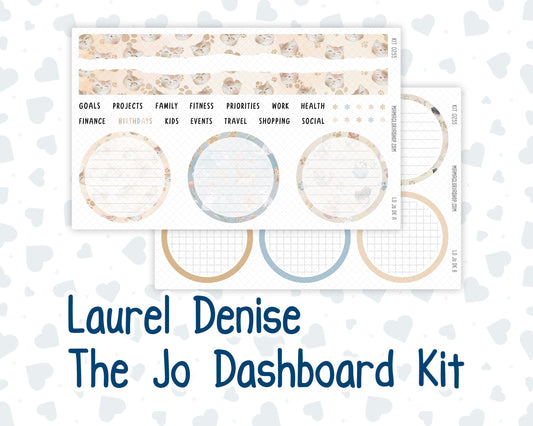 Kit 0255 - Laurel Denise The Jo Planner - Dashboard Kit - February - Cottagecore Kitties