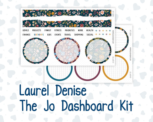 Kit 0304 - Laurel Denise The Jo Planner - Dashboard Kit - November - Autumn In Bloom