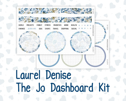 Kit 0249 - Laurel Denise The Jo Planner - Dashboard Kit - January - Icy Lace