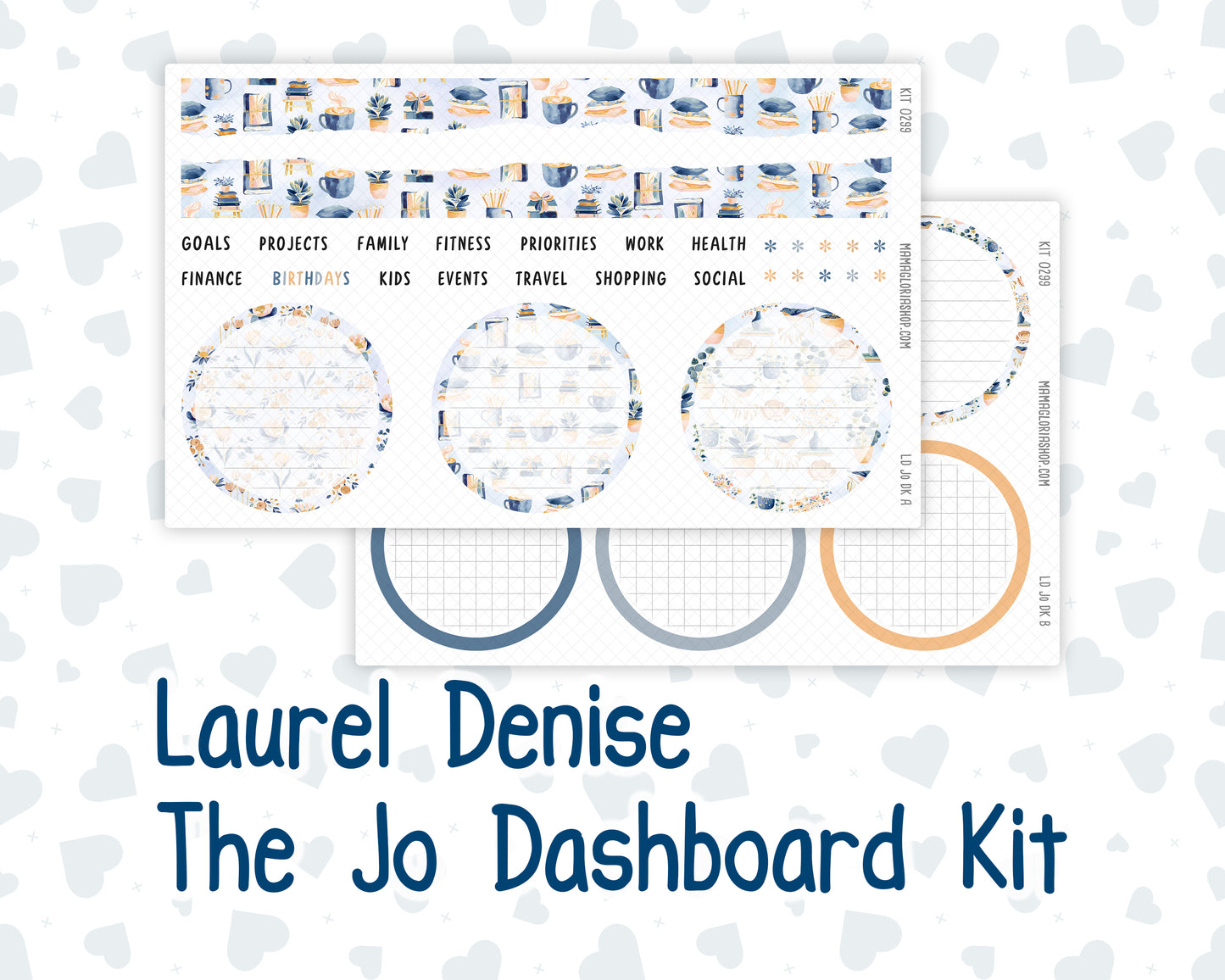 Kit 0299 - Laurel Denise The Jo Planner - Dashboard Kit - October - Book Nook