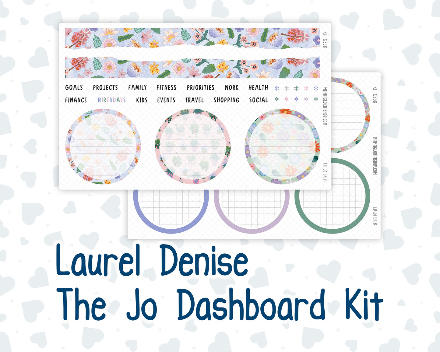 Kit 0258 - Laurel Denise The Jo Planner - Dashboard Kit - March - Plant Therapy