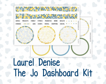 Kit 0274 - Laurel Denise The Jo Planner - Dashboard Kit - July - Sunny Lemon Shore
