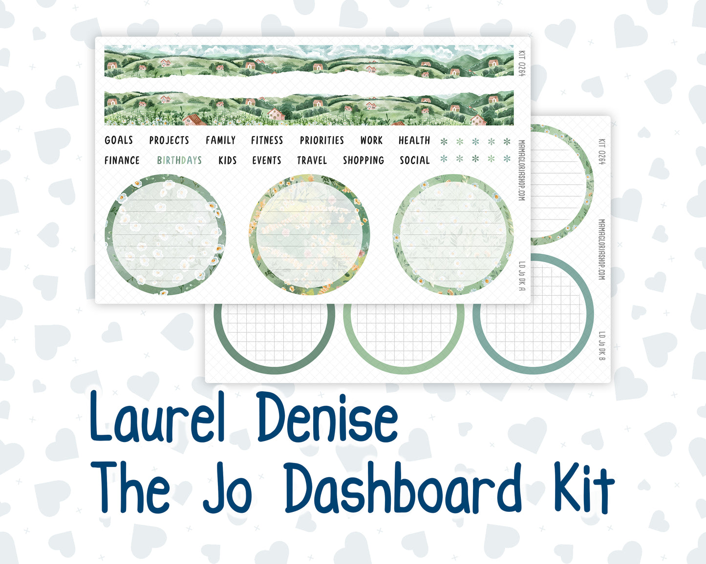 Kit 0264 - Laurel Denise The Jo Planner - Dashboard Kit - May - Spring Walk
