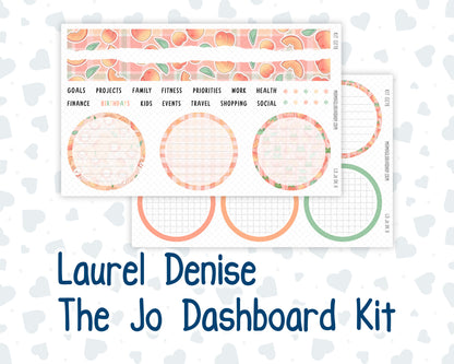Kit 0278 - Laurel Denise The Jo Planner - Dashboard Kit - August - Oops, All Peaches
