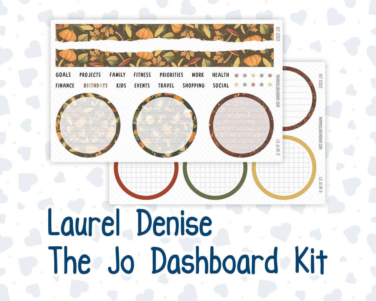Kit 0302 - Laurel Denise The Jo Planner - Dashboard Kit - November - Thankful Season