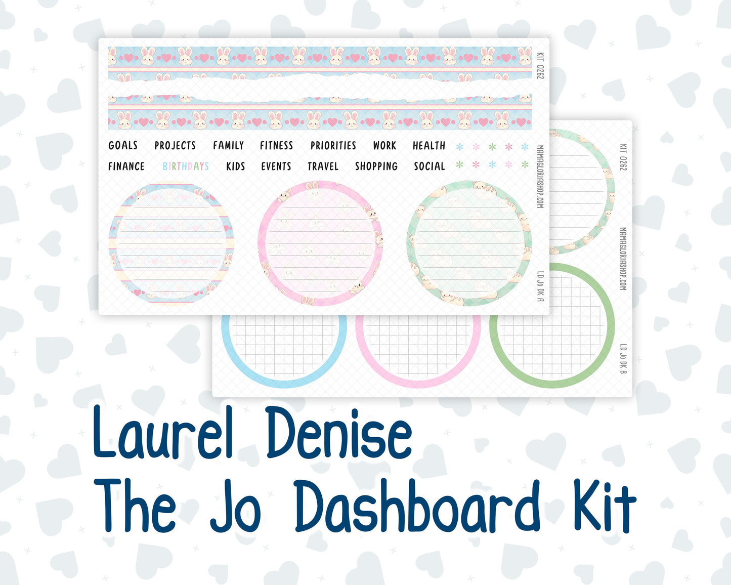 Kit 0262 - Laurel Denise The Jo Planner - Dashboard Kit - April - Spring Puffs