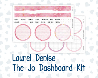 Kit 0253 - Laurel Denise The Jo Planner - Dashboard Kit - February - Rosy Daydreams