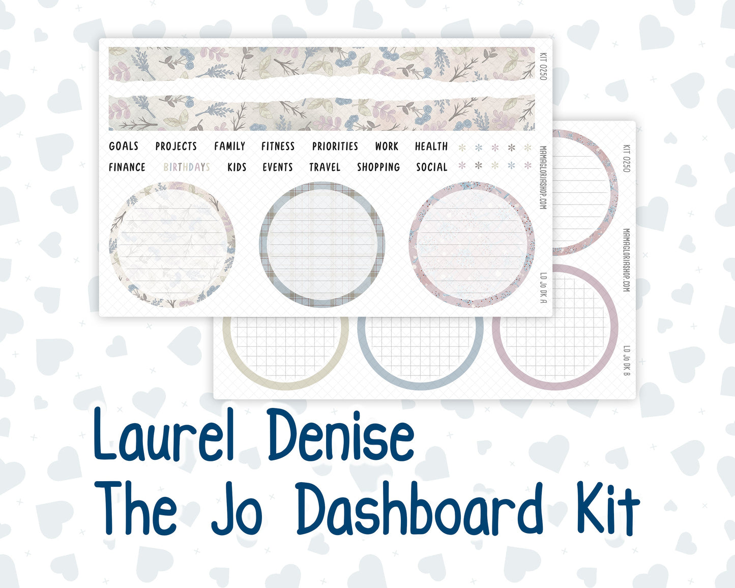 Kit 0250 - Laurel Denise The Jo Planner - Dashboard Kit - Quiet January