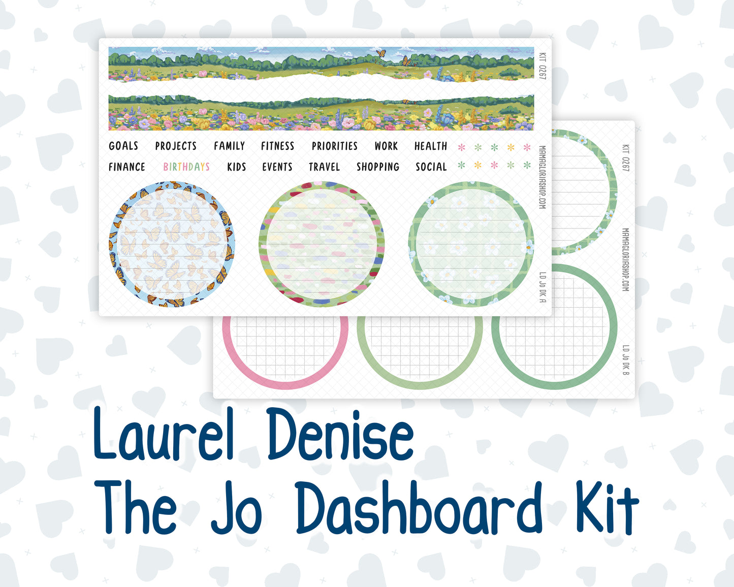 Kit 0267 - Laurel Denise The Jo Planner - Dashboard Kit - May - Flowers For Mama