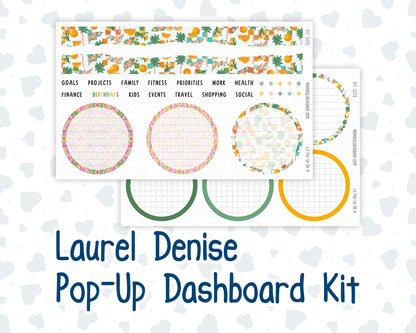 Kit 0226 - Laurel Denise Pop-Up - Dashboard Kit - July - Tropical Whimsy