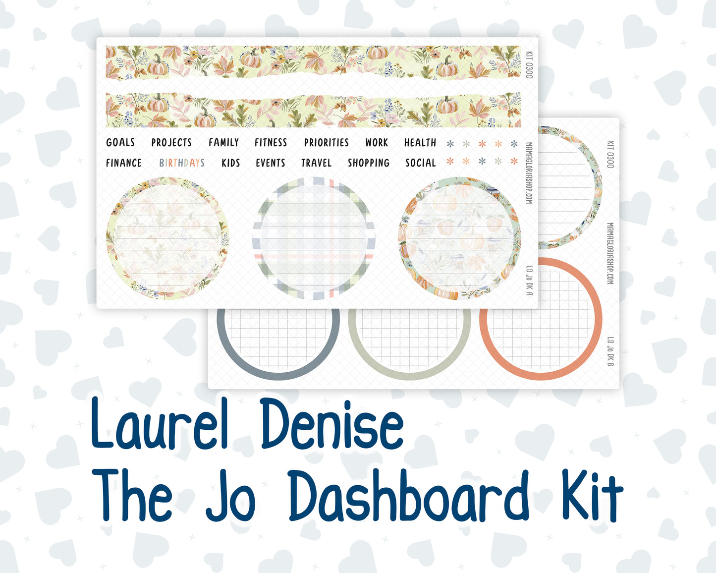 Kit 0300 - Laurel Denise The Jo Planner - Dashboard Kit - October - Autumn Stroll