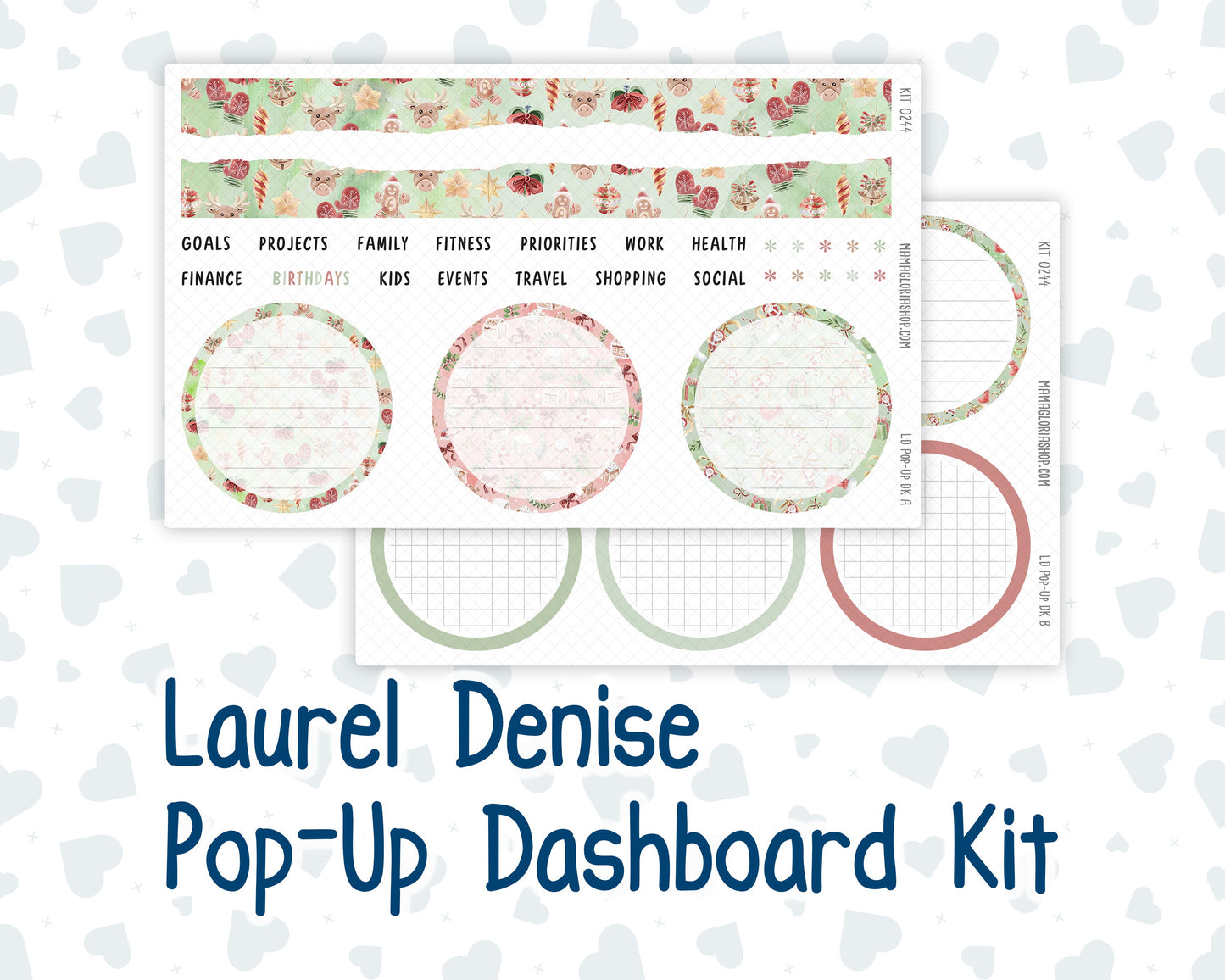 Kit 0244 - Laurel Denise Pop-Up - Dashboard Kit - December - Santas Village