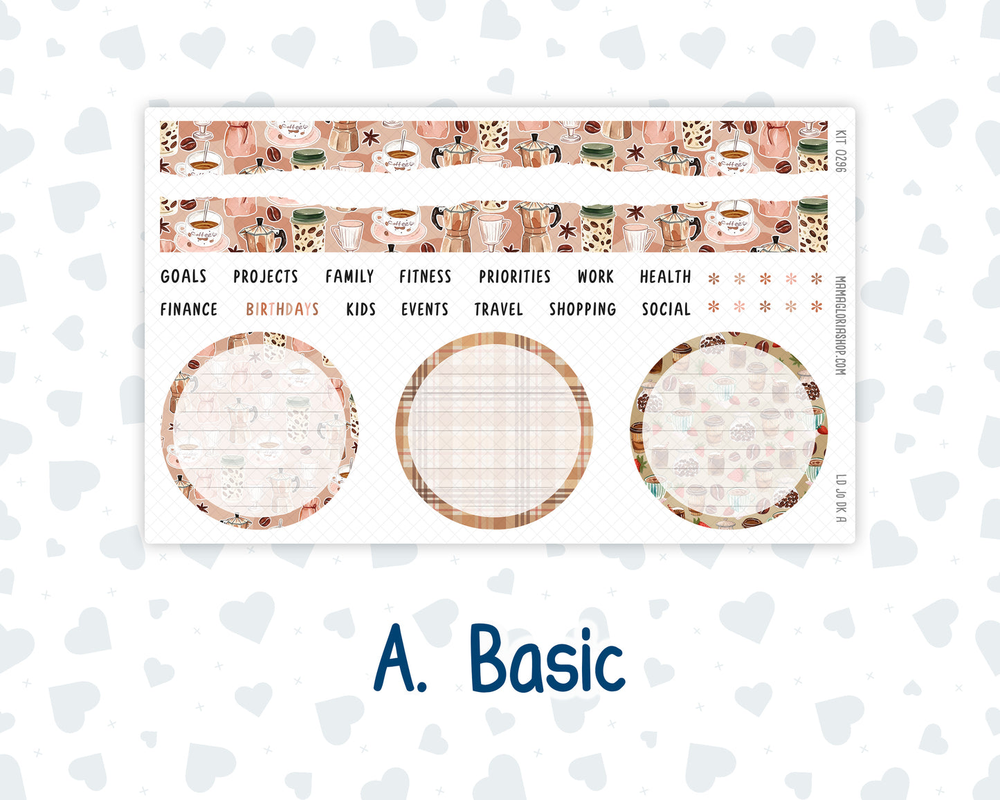 Kit 0296 - Laurel Denise The Jo Planner - Dashboard Kit - September - Coffee Break