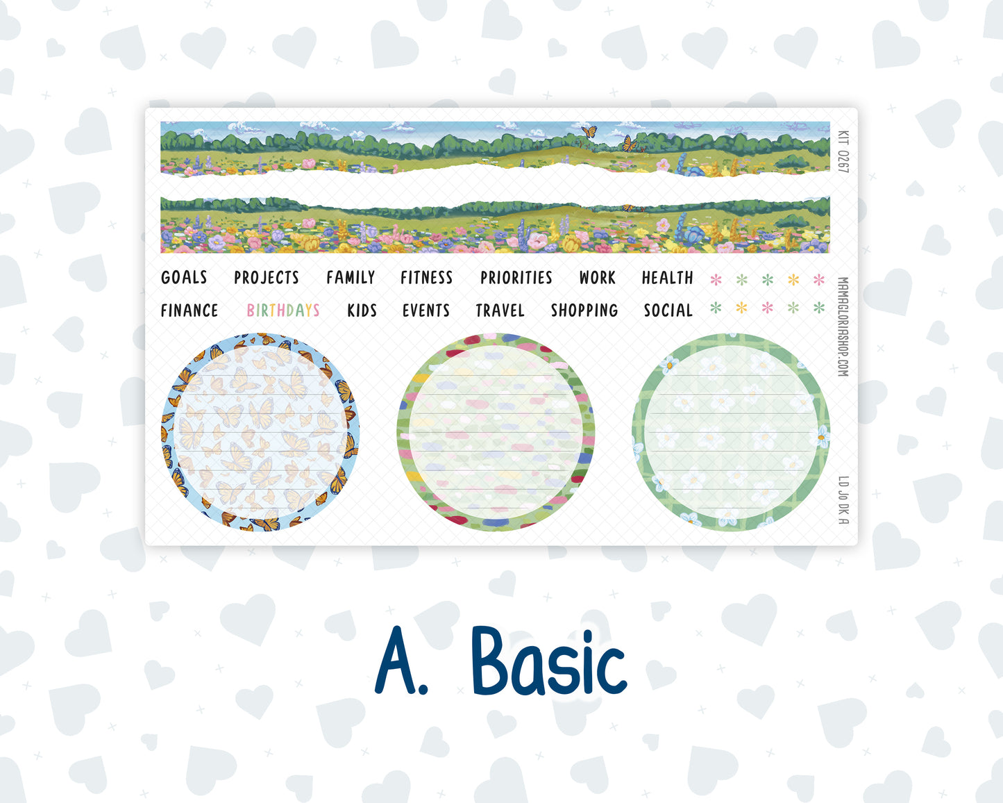 Kit 0267 - Laurel Denise The Jo Planner - Dashboard Kit - May - Flowers For Mama