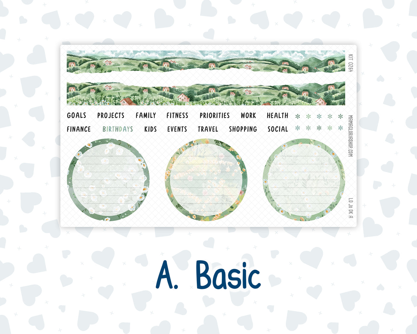 Kit 0264 - Laurel Denise The Jo Planner - Dashboard Kit - May - Spring Walk