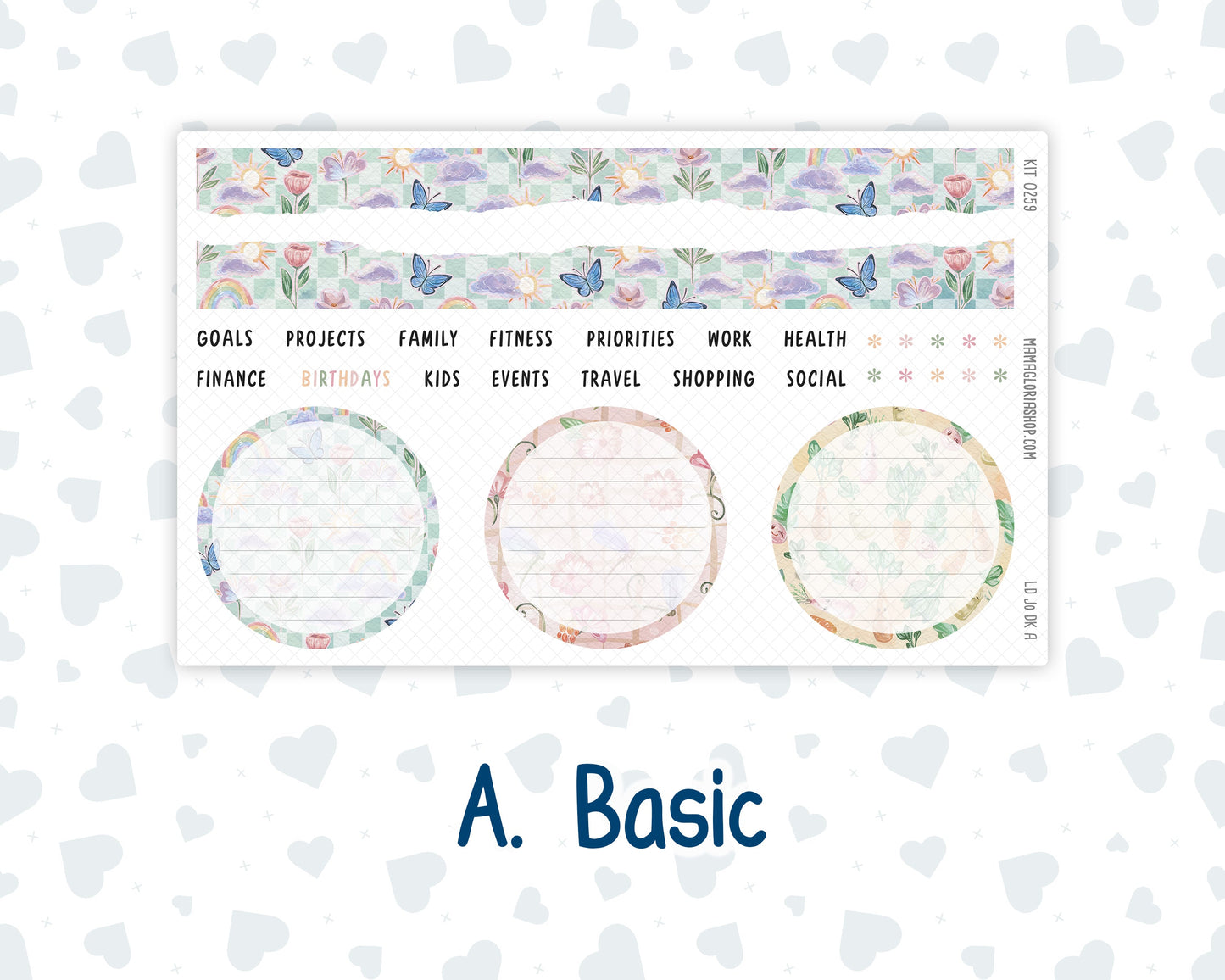 Kit 0259 - Laurel Denise The Jo Planner - Dashboard Kit - March - Spring Garden Chores
