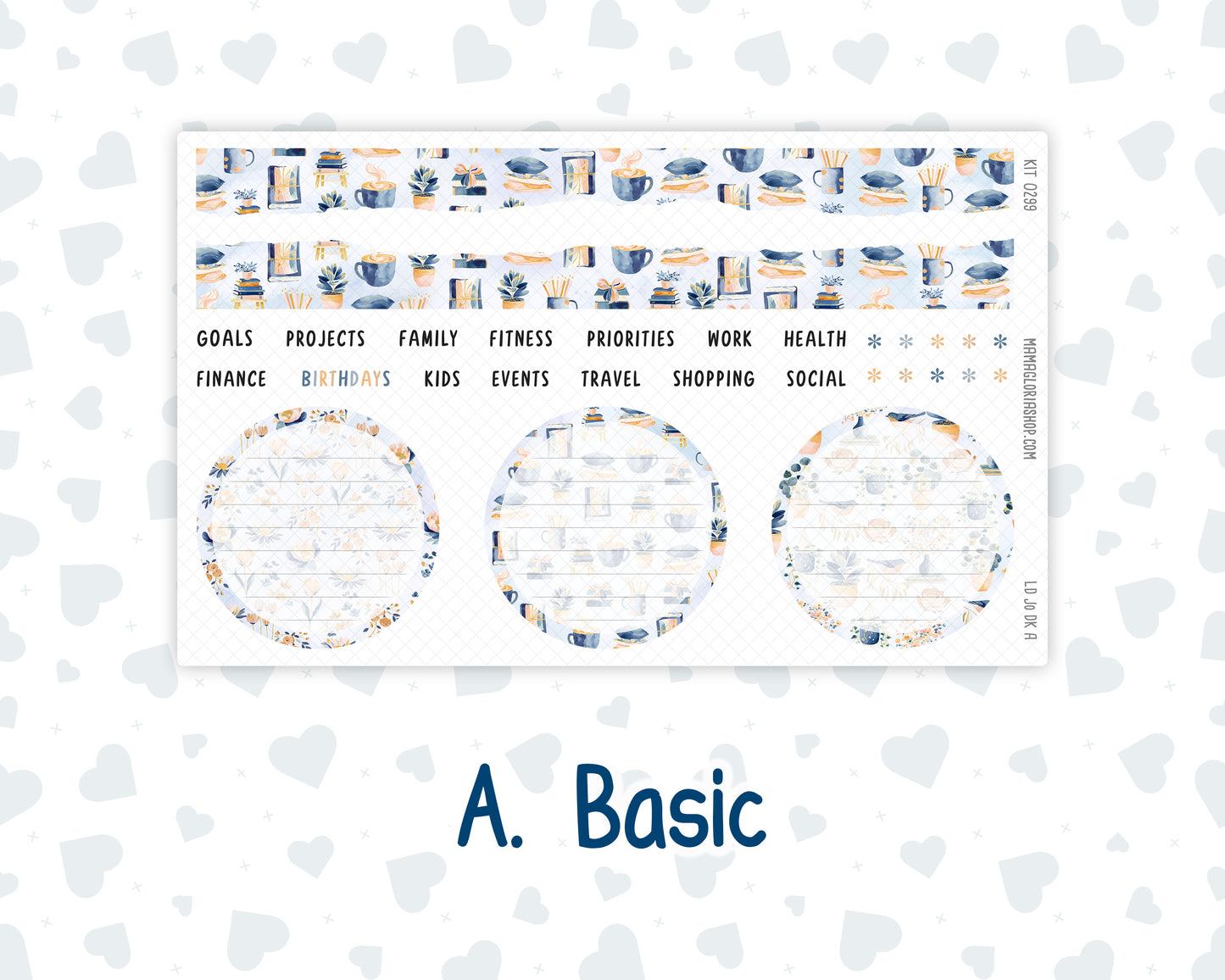 Kit 0299 - Laurel Denise The Jo Planner - Dashboard Kit - October - Book Nook