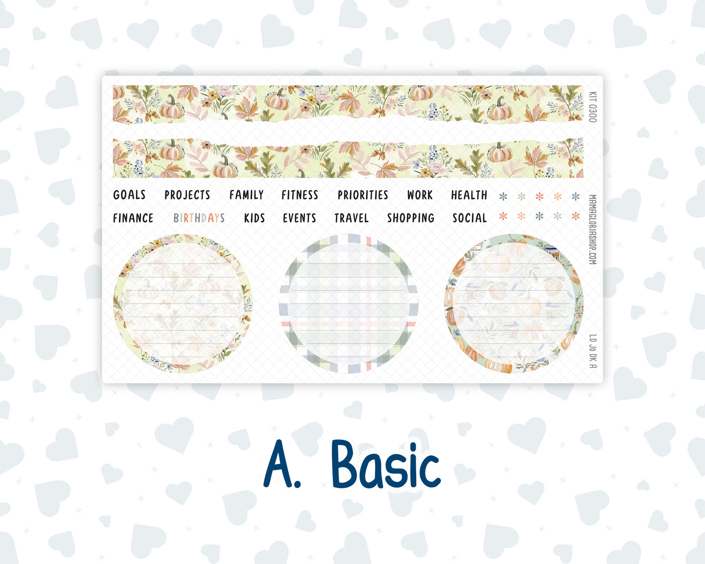 Kit 0300 - Laurel Denise The Jo Planner - Dashboard Kit - October - Autumn Stroll