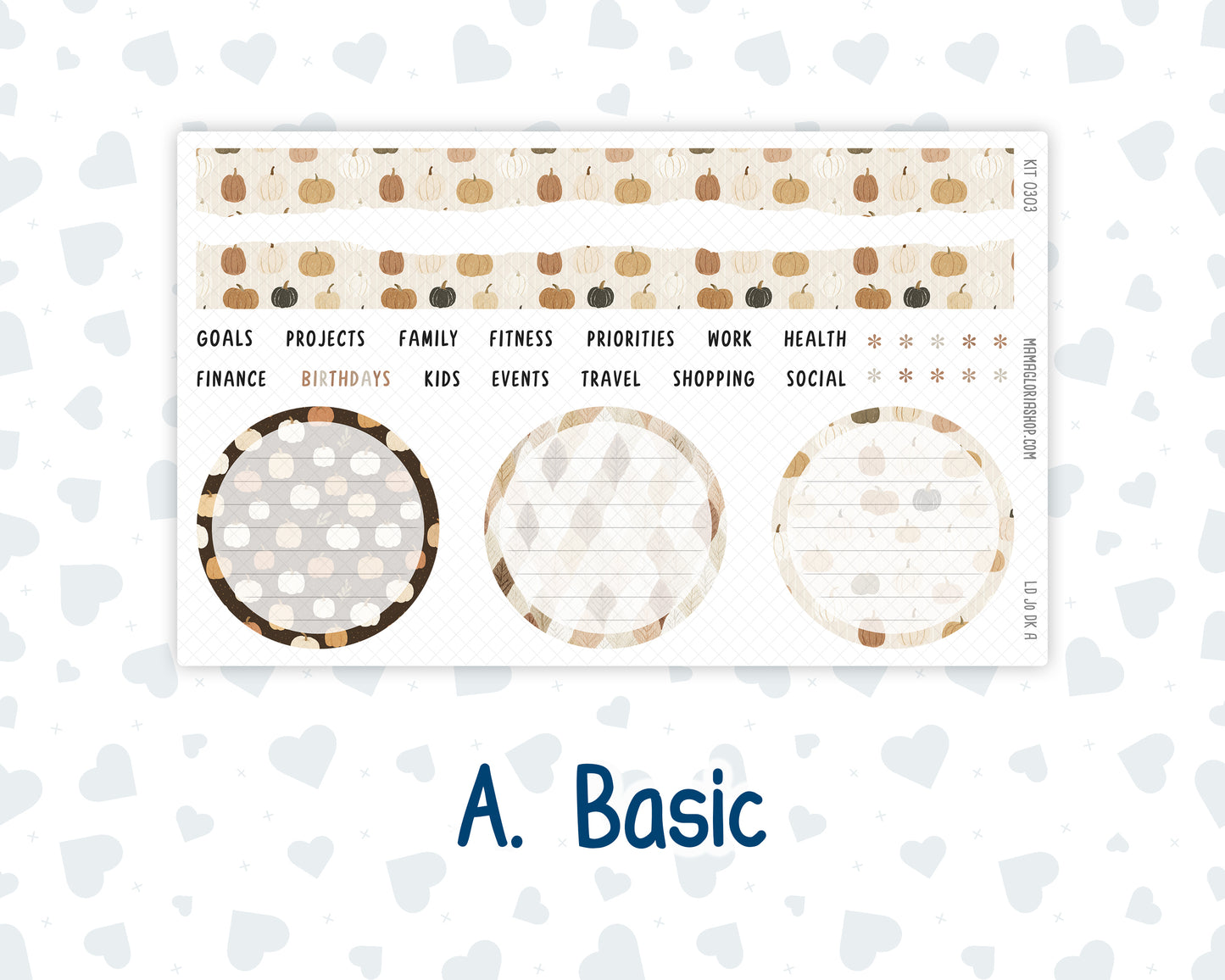 Kit 0303 - Laurel Denise The Jo Planner - Dashboard Kit - November - Into The Woods