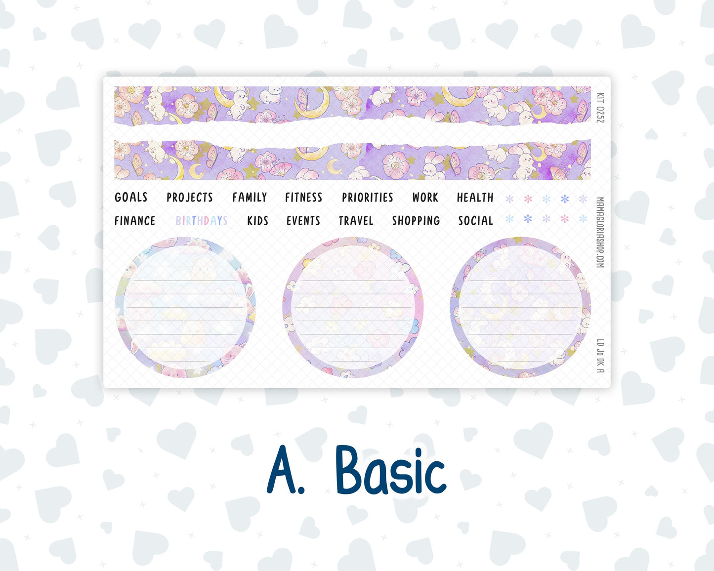 Kit 0252 - Laurel Denise The Jo Planner - Dashboard Kit - February - Tokyo Candy Cloud