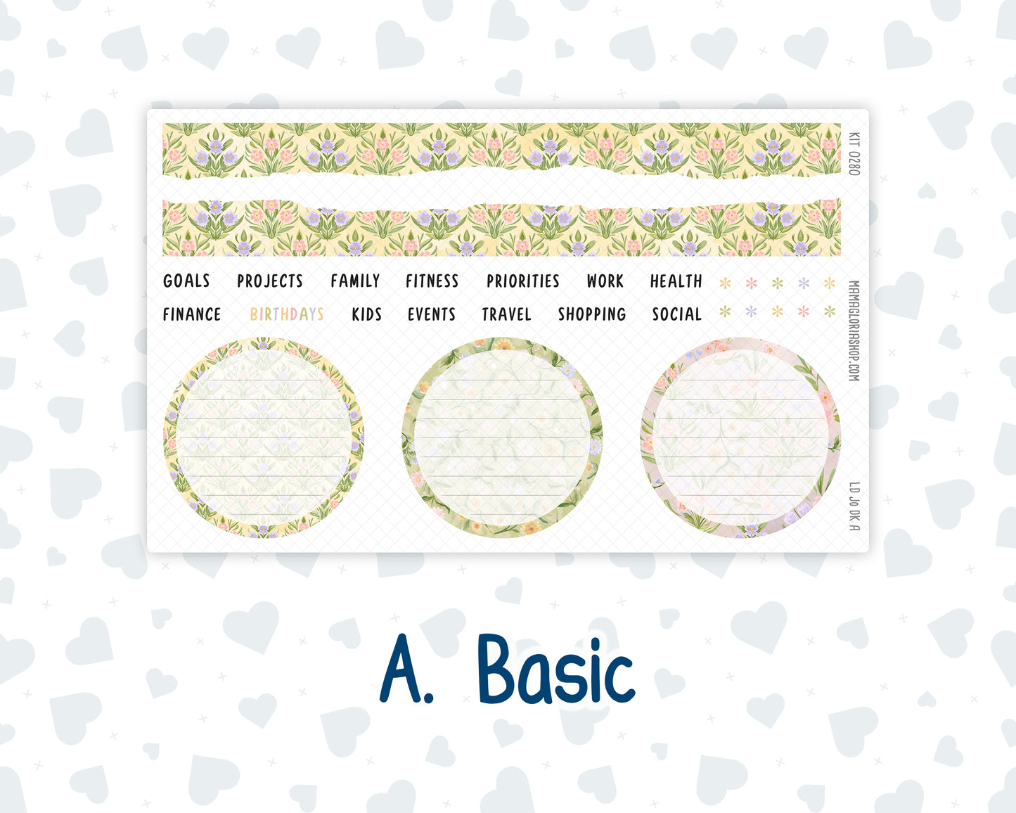 Kit 0280 - Laurel Denise The Jo Planner - Dashboard Kit - Half Past Six In August